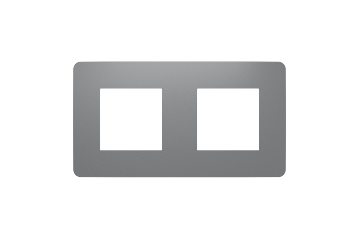 Рамка 2-постова Unica New, Димчато-сірий/антрацит (NU280422)