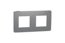 Рамка 2-постова Unica New, Димчато-сірий/антрацит (NU280422)