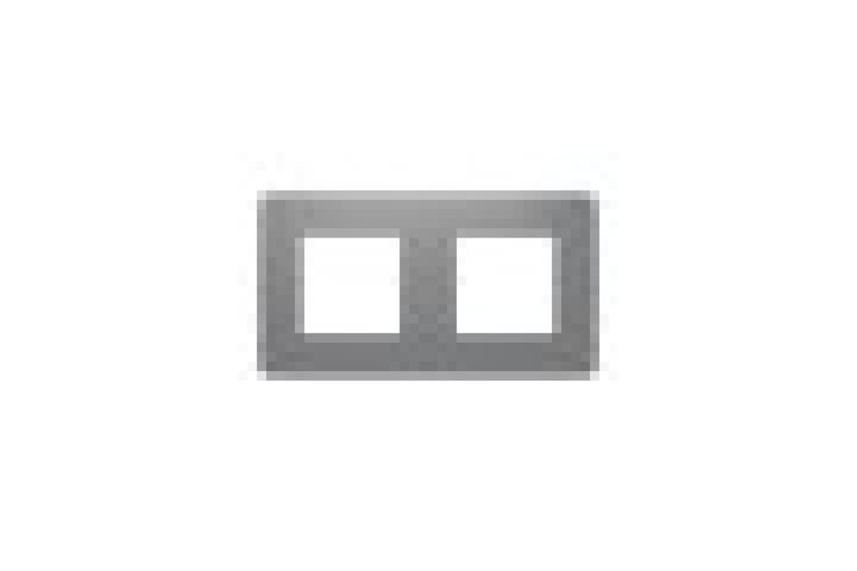 Рамка 2-постова Unica New, Димчато-сірий/білий (NU280421)