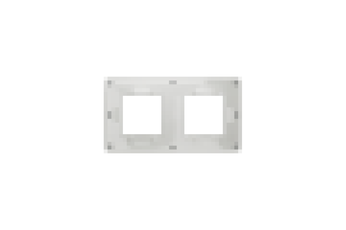 Рамка 2-постова Unica New, Димчато-сірий/білий (NU280421)