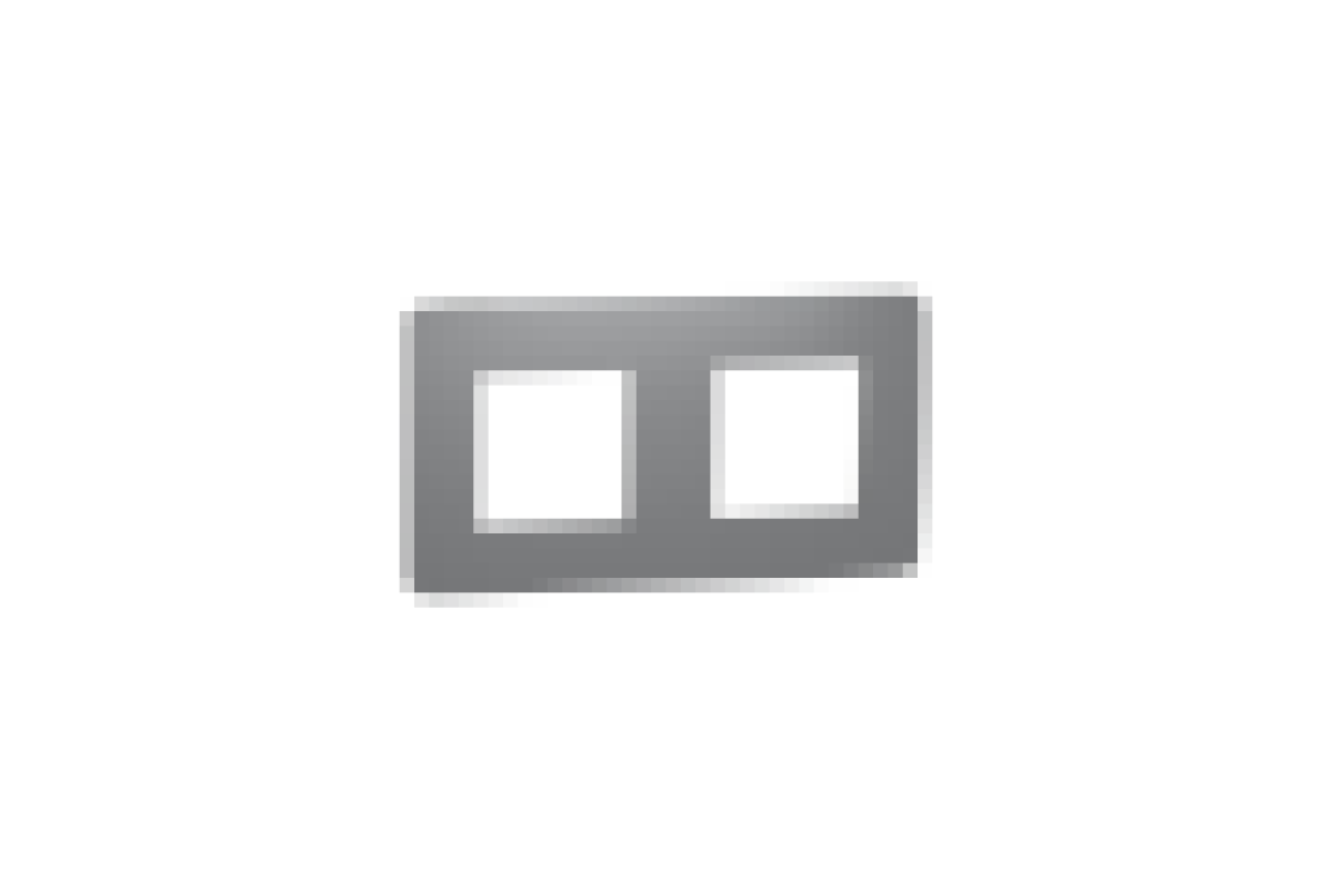 Рамка 2-постова Unica New, Димчато-сірий/білий (NU280421)