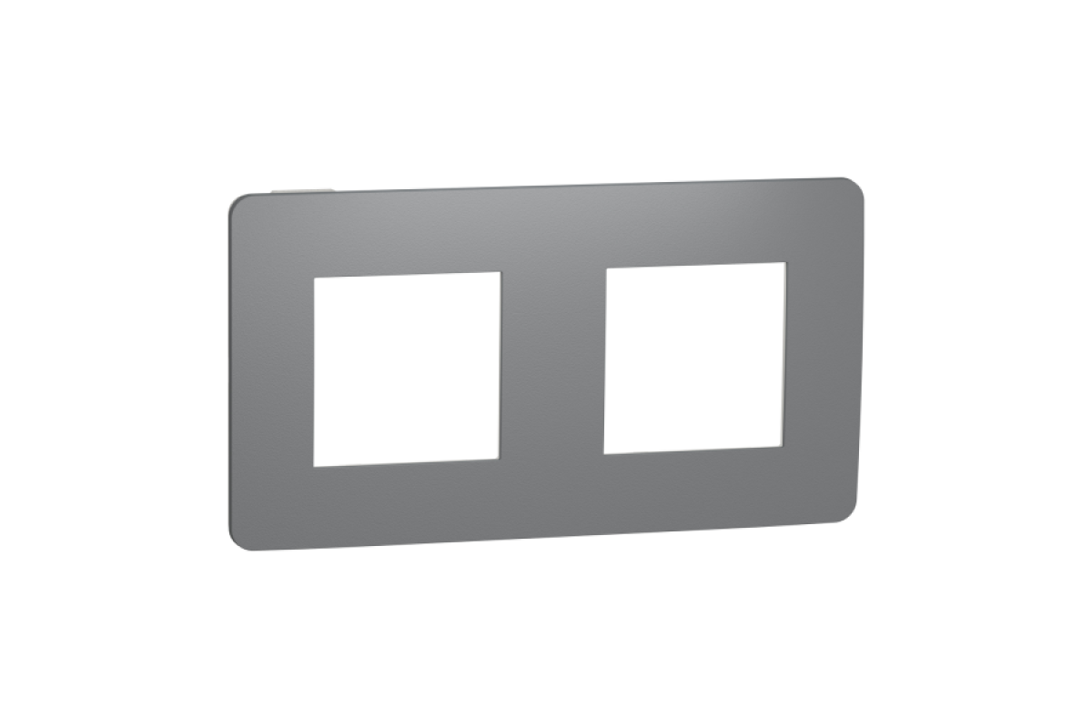 Рамка 2-постова Unica New, Димчато-сірий/білий (NU280421)