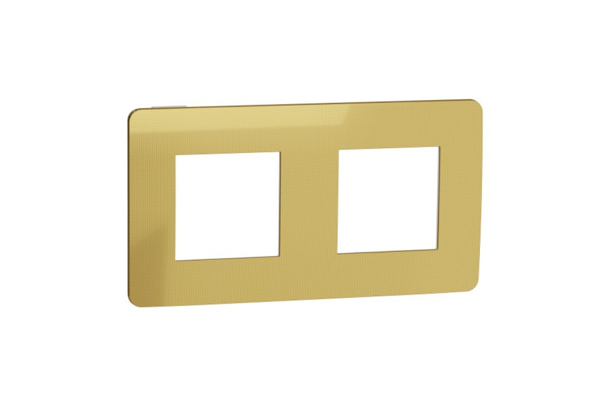 Рамка 2-постова Unica New, Золото/білий (NU280459)