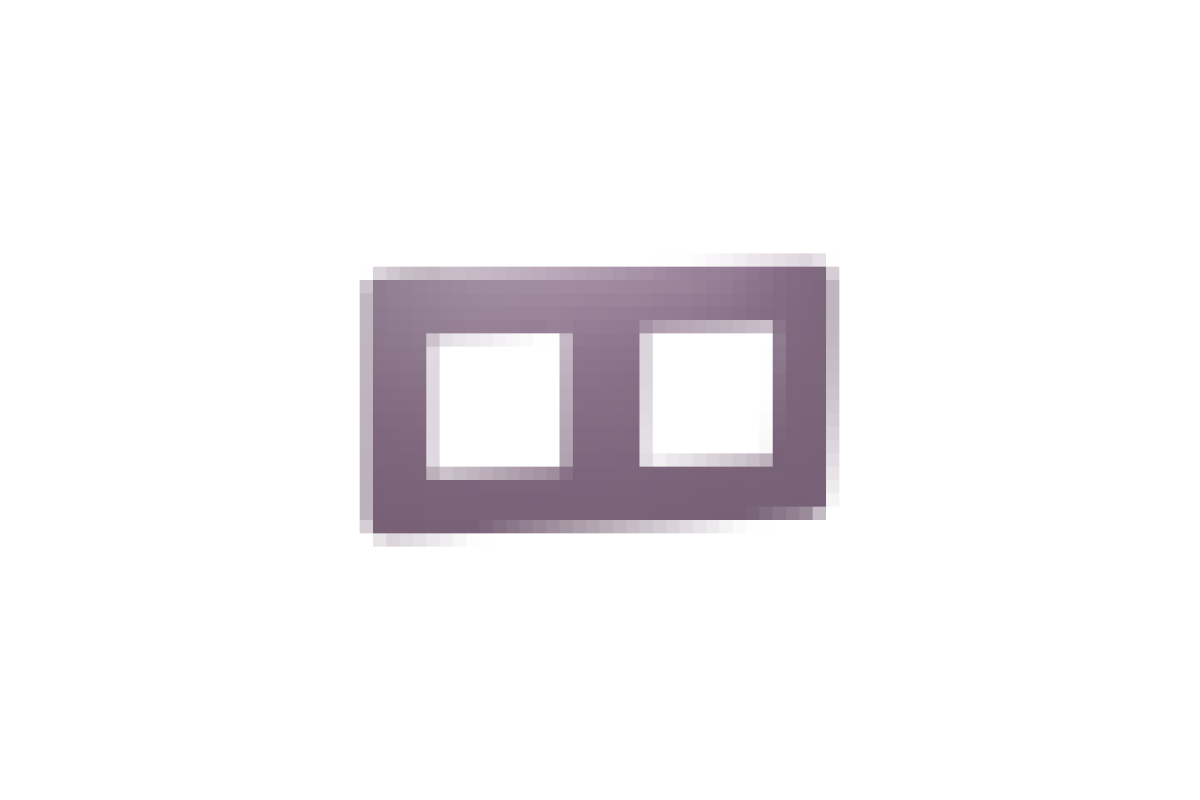 Рамка 2-постова Unica New, Ліловий/білий (NU280414)
