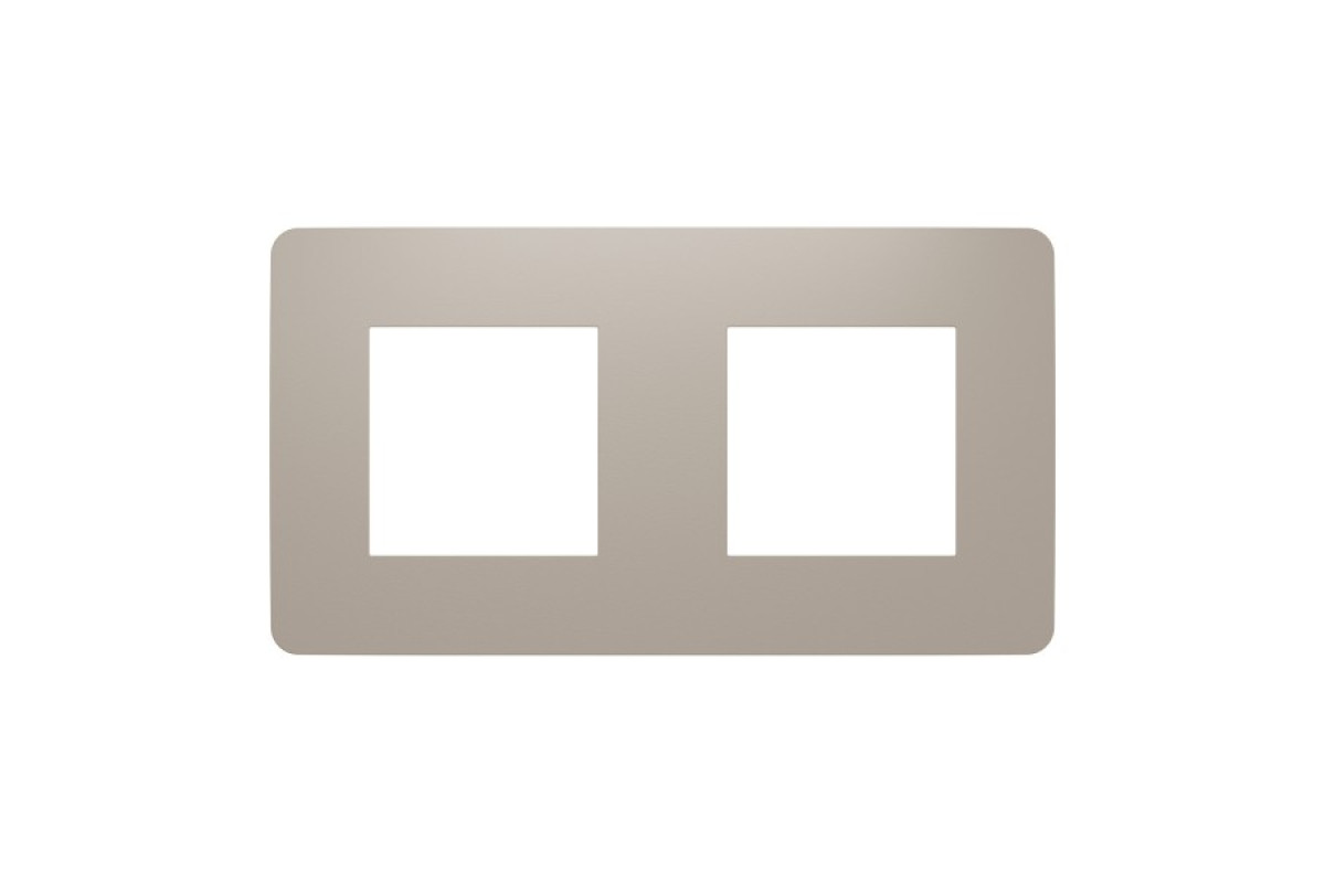 Рамка 2-постова Unica New, Пісочний/антрацит (NU280428)