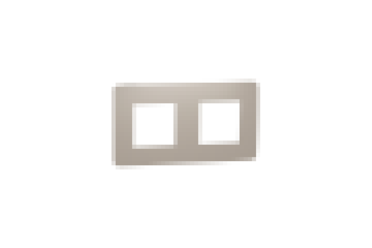 Рамка 2-постова Unica New, Пісочний/білий (NU280426)