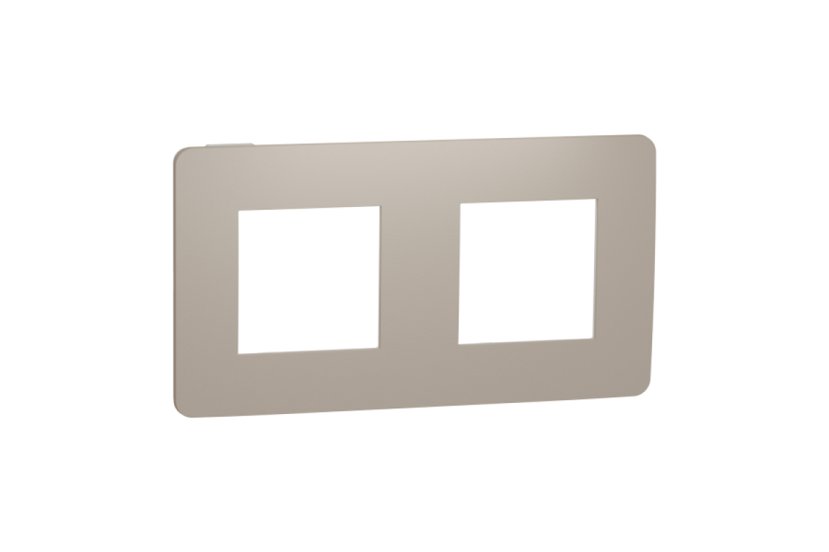 Рамка 2-постова Unica New, Пісочний/білий (NU280426)