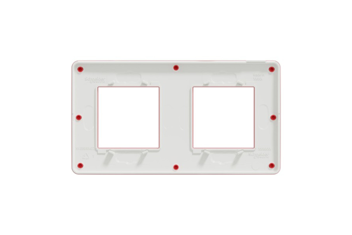 Рамка 2-постова Unica New, Червона/білий (NU280413)