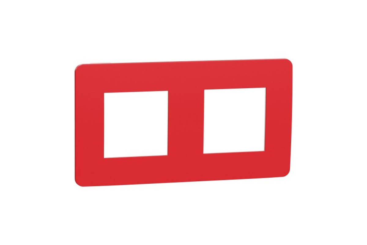 Рамка 2-постова Unica New, Червона/білий (NU280413)