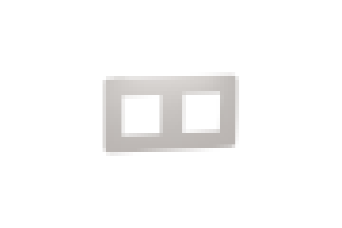 Рамка 2-постова Unica New, Шампань/білий (NU280424)