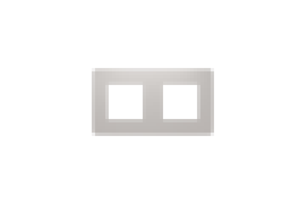 Рамка 2-постова Unica New, Шампань/білий (NU280424)