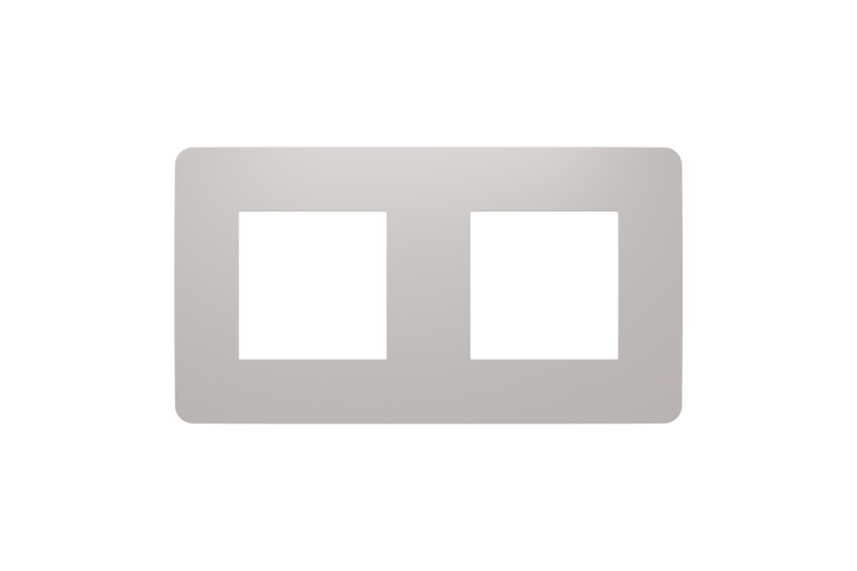 Рамка 2-постова Unica New, Шампань/білий (NU280424)