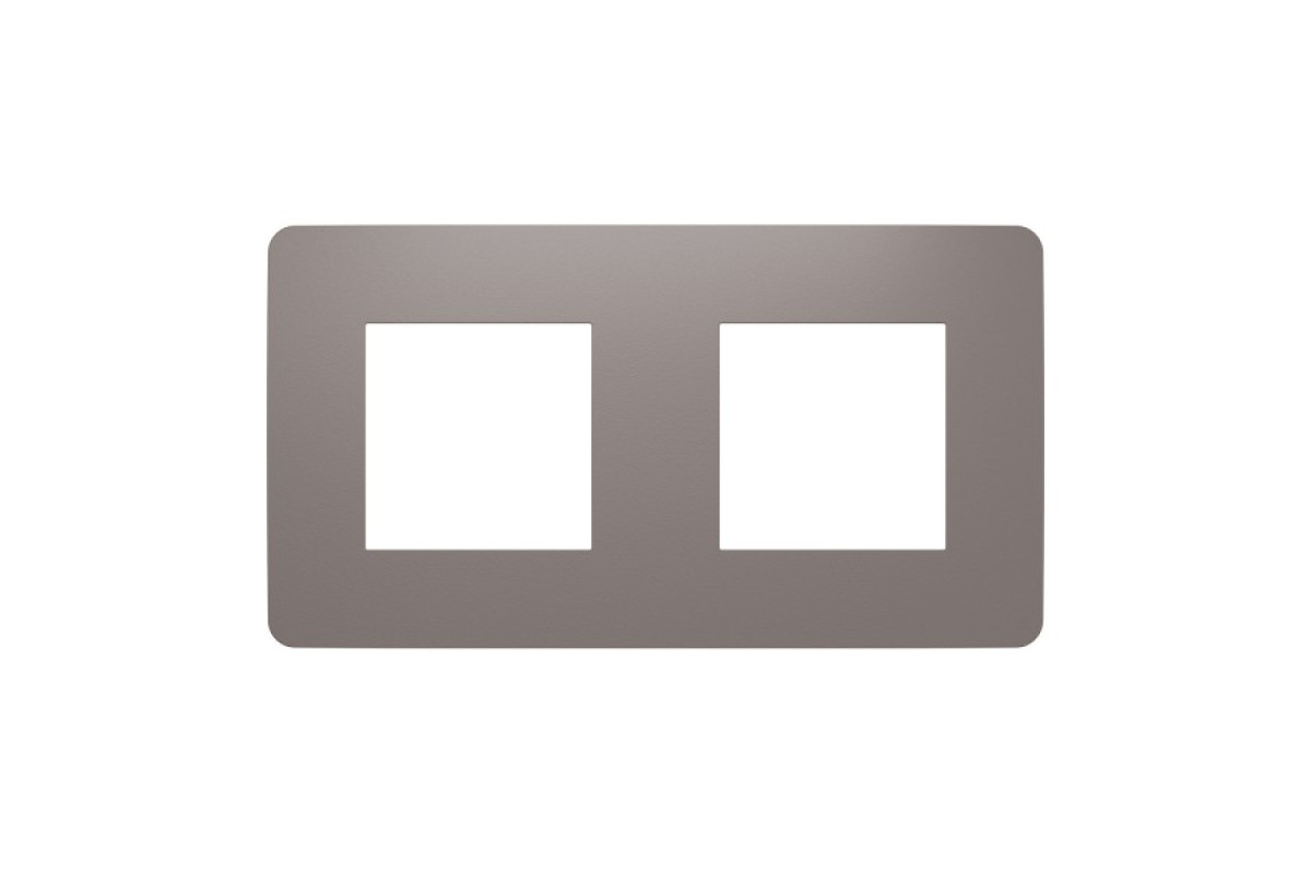 Рамка 2-постова Unica New, Шоколад/антрацит (NU280417)