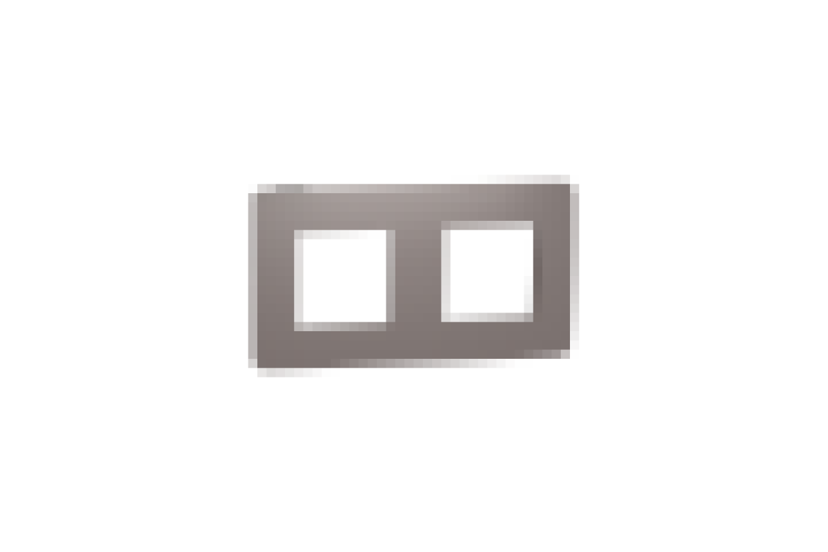 Рамка 2-постова Unica New, Шоколад/антрацит (NU280417)