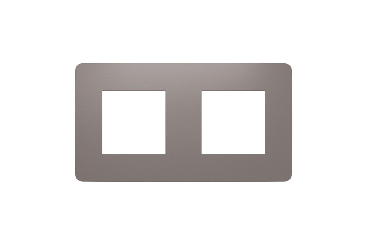 Рамка 2-постова Unica New, Шоколад/білий (NU280416)