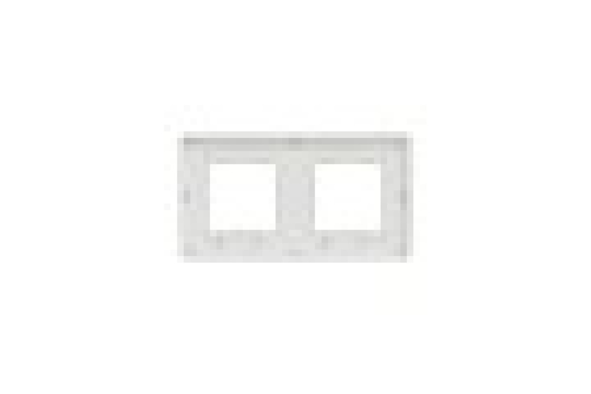 Рамка 2-постова Матовий хром/білий Unica New Studio Metal (NU280455M)
