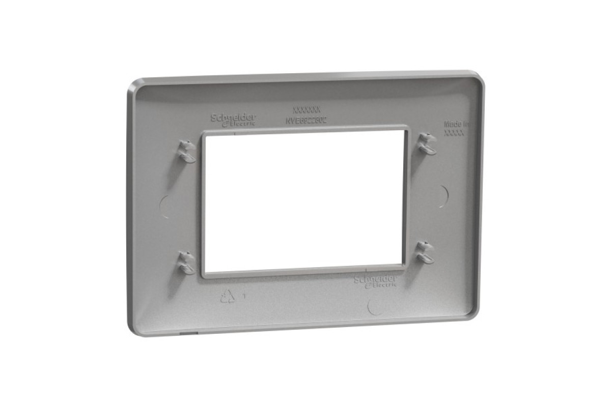 Рамка 3-модульна Unica New, алюміній (NU210330)