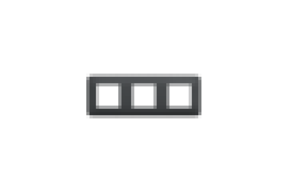 Рамка 3-пост Unica New, Антрацит (NU400654)