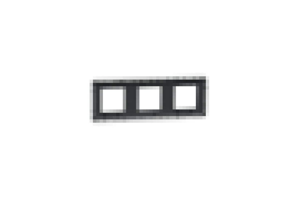 Рамка 3-пост Unica New, Антрацит (NU400654)