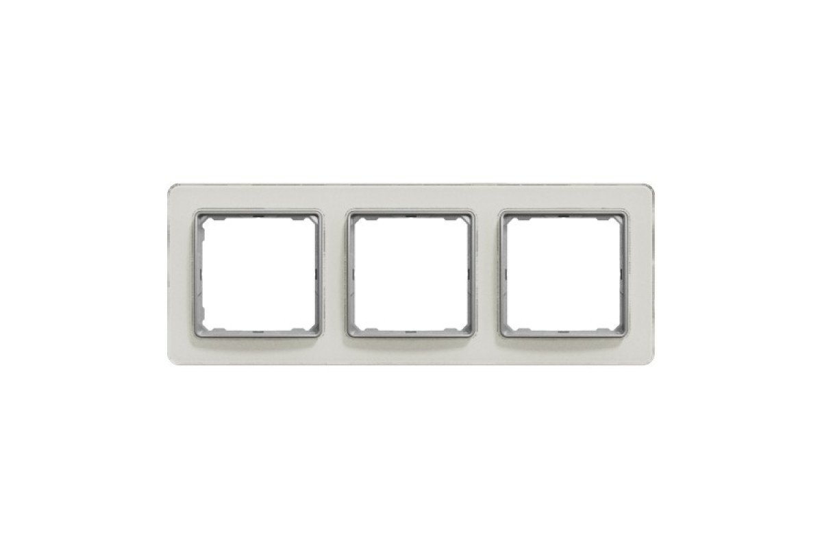 Рамка 3-постова Штучне Біле скло Sedna Elements (SDD360803)