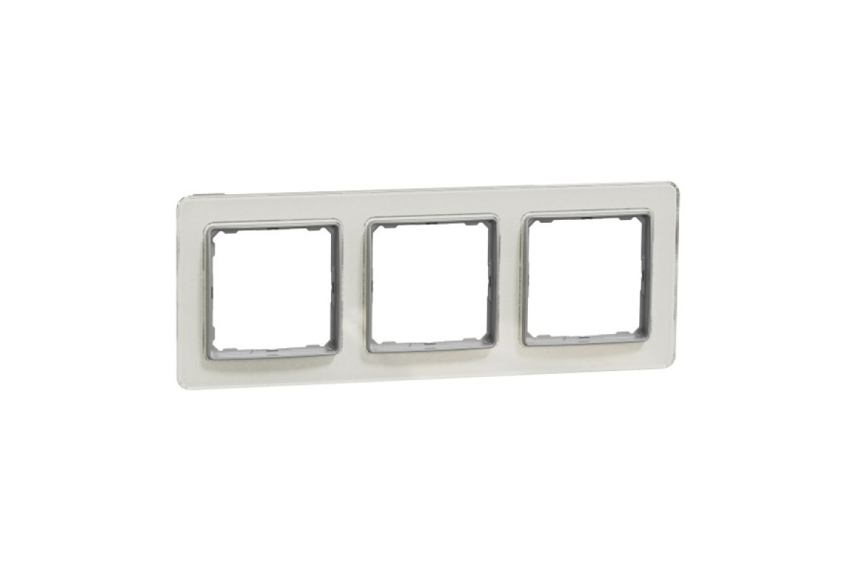 Рамка 3-постова Штучне Біле скло Sedna Elements (SDD360803)