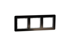 Рамка 3-постова  Штучне чорне скло Sedna Elements (SDD361803)