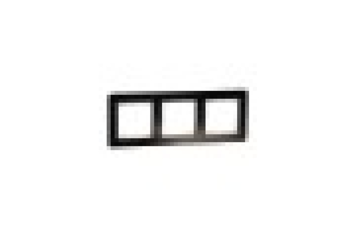 Рамка 3-постовая Искусственное черное стекло Sedna Elements (SDD361803)