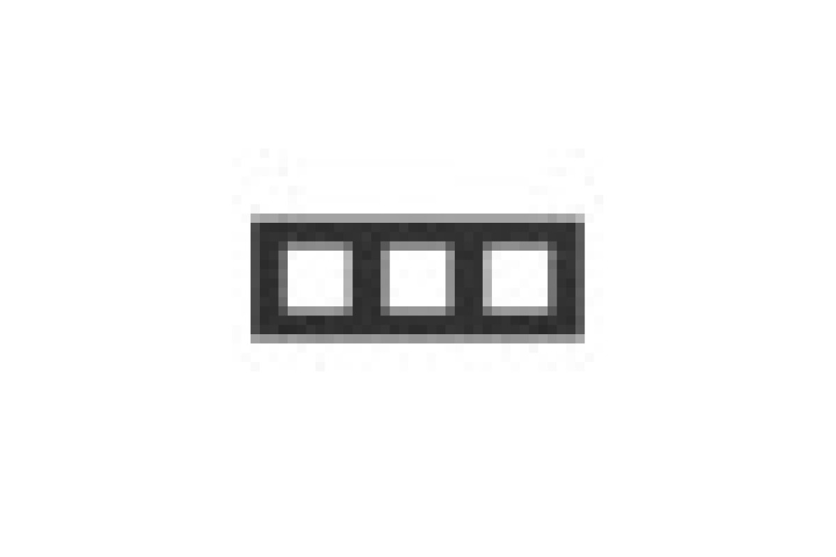 Рамка 3-постова Unica Deco Material, камінь (NU600677)