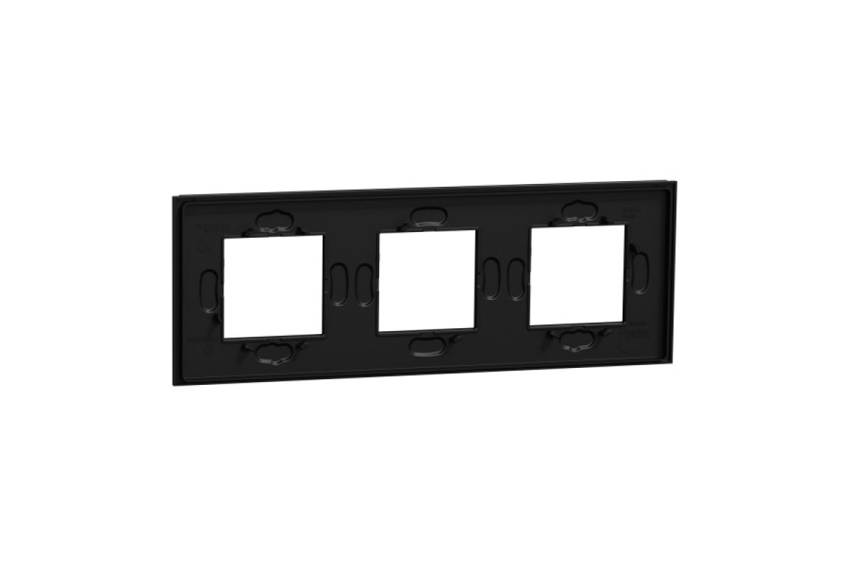Рамка 3-постова Unica Deco Material, каучук (NU600672)