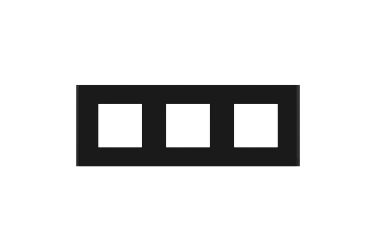 Рамка 3-постова Unica Deco Material, каучук (NU600672)