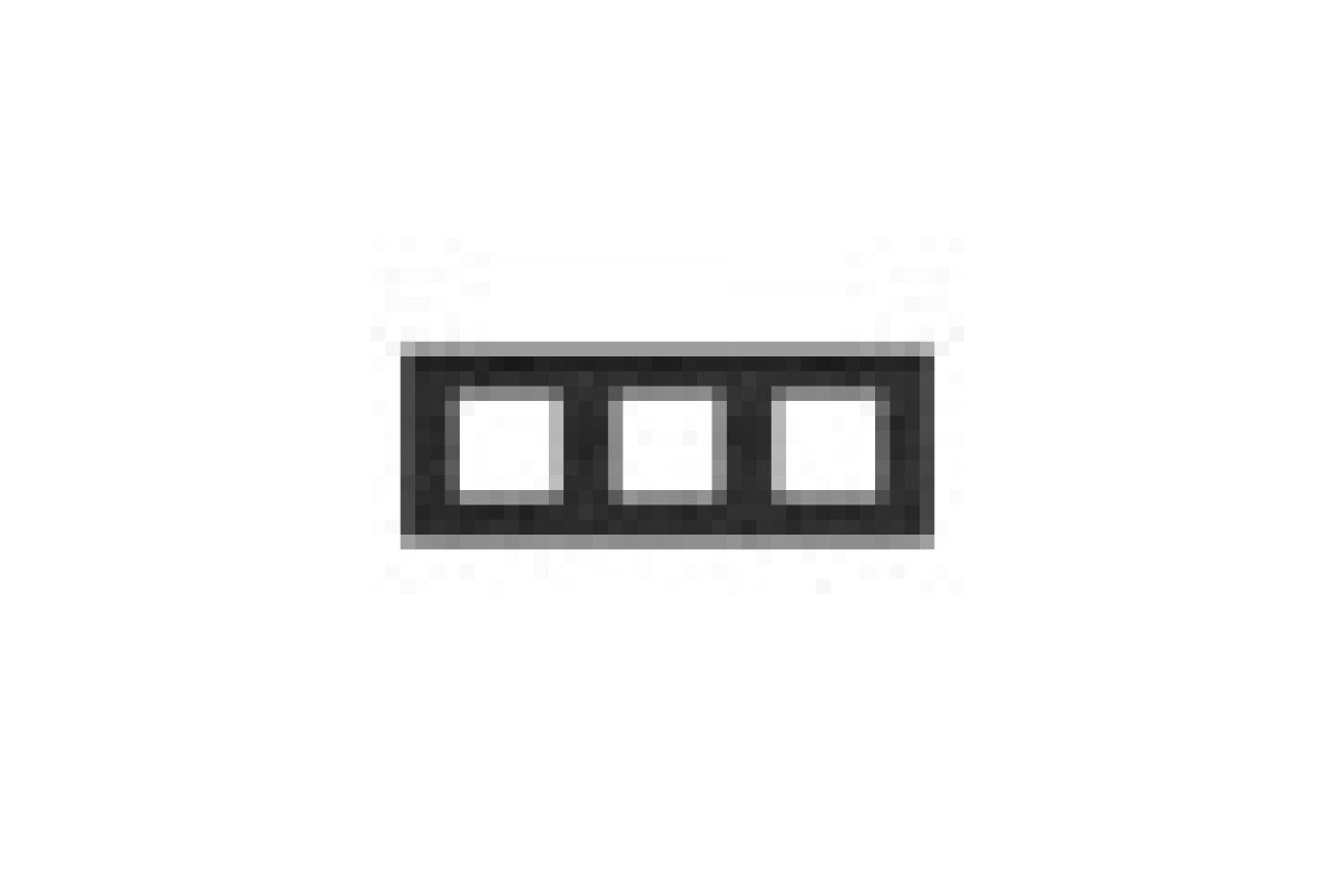 Рамка 3-постова Unica Deco Material, каучук (NU600672)