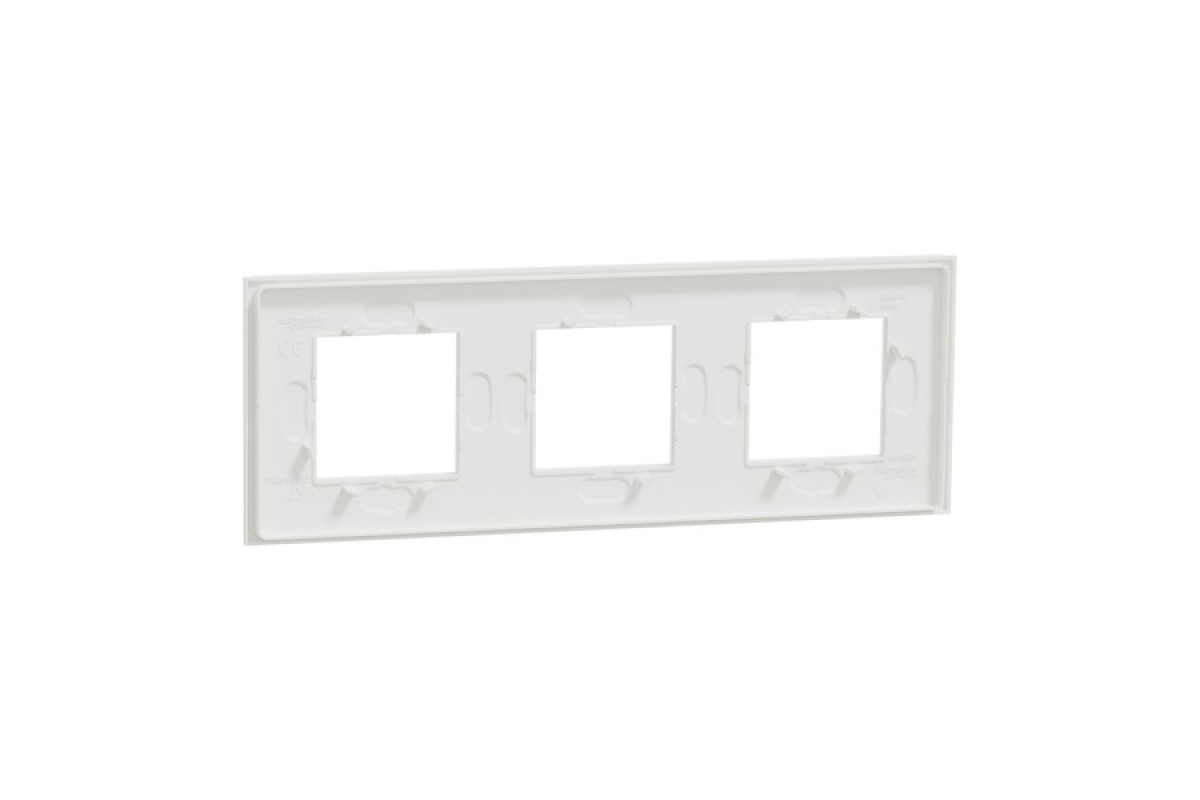 Рамка 3-постова Unica Deco Material, матовий білий (NU600679)