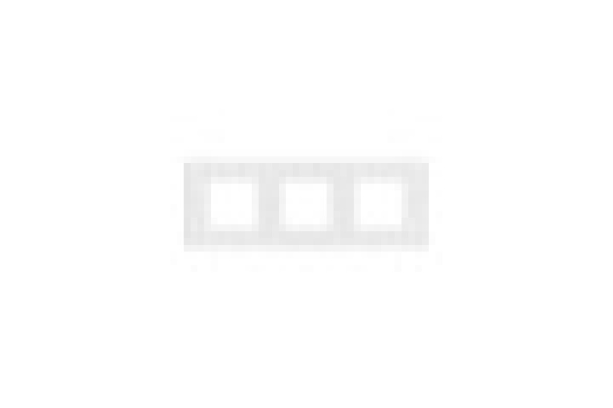 Рамка 3-постова Unica Deco Material, матовий білий (NU600679)