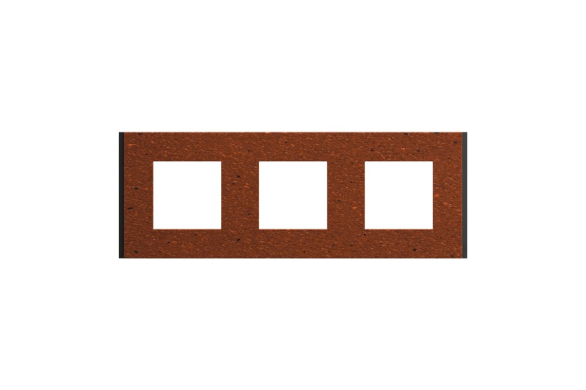 Рамка 3-постова Unica Deco Material, теракотовий (NU600671)