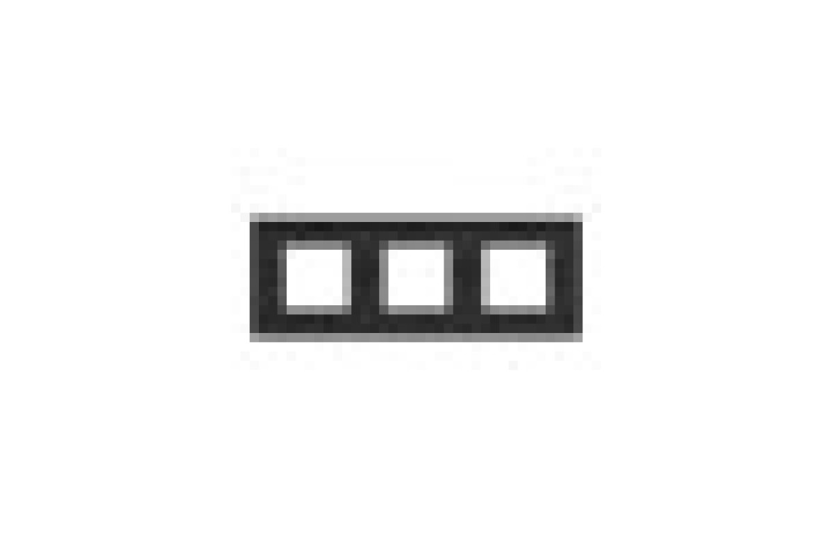 Рамка 3-постова Unica Deco Material, чорний папір (NU600674)