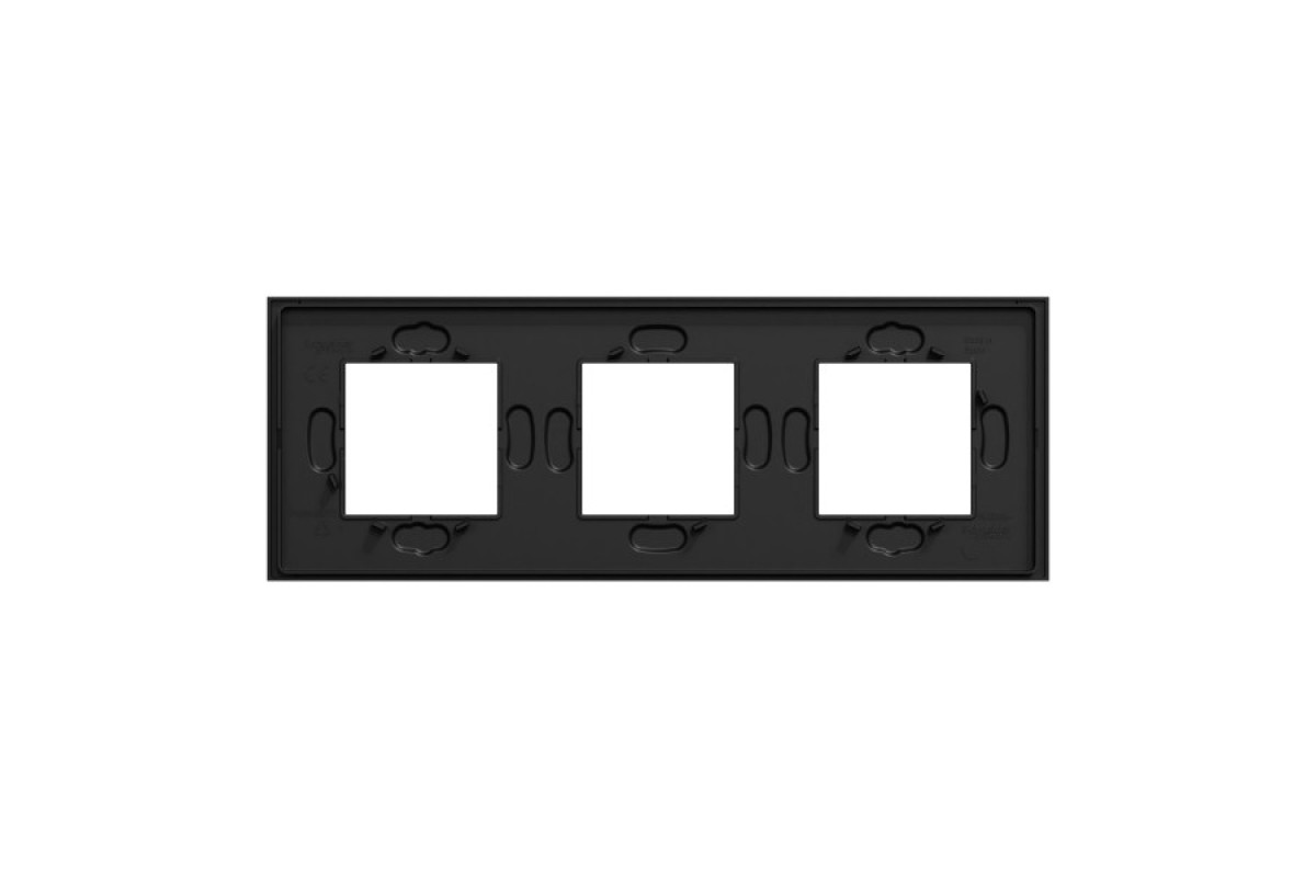 Рамка 3-постова Unica Deco Material, чорний папір (NU600674)