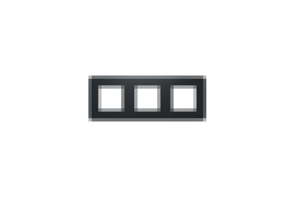 Рамка 3-постова Unica New, антрацит (NU200654)