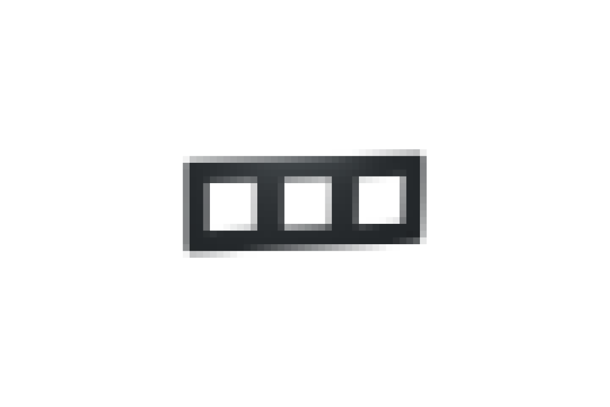 Рамка 3-постова Unica New, антрацит (NU200654)