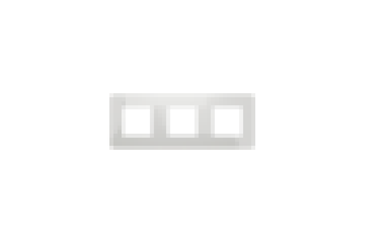 Рамка 3-постова Unica New, Білий/білий (NU280618)
