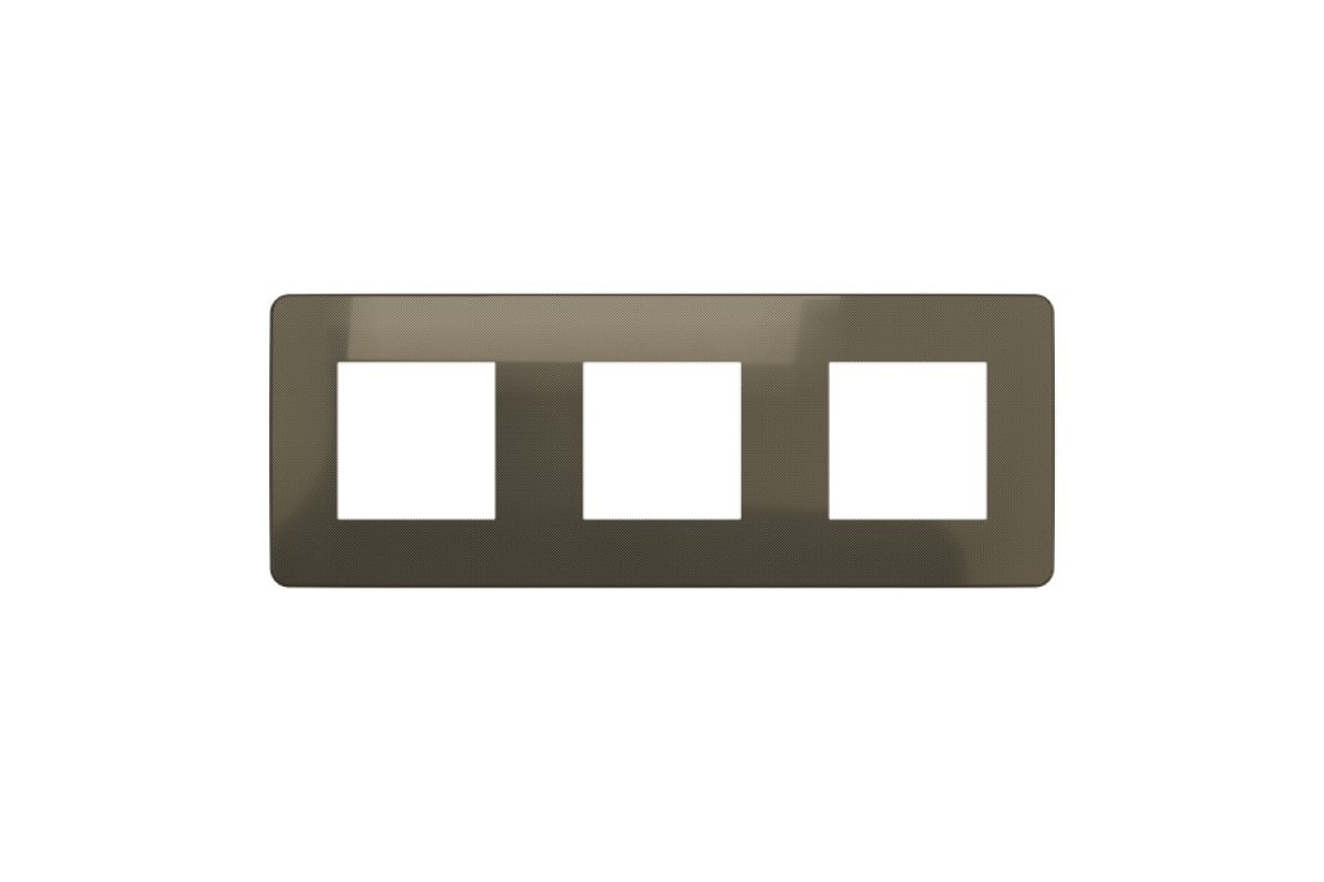 Рамка 3-постова Unica New, Бронза/антрацит (NU280652)