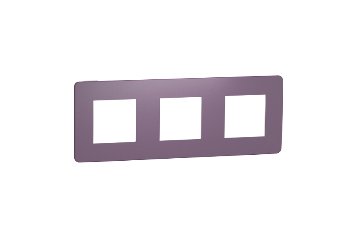 Рамка 3-постова Unica New, Ліловий/білий (NU280614)