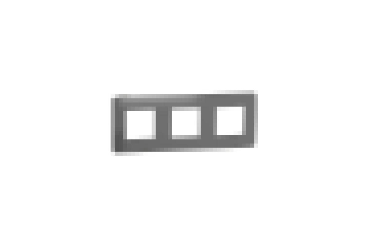 Рамка 3-постова Unica New, Нікель/антрацит (NU280653)