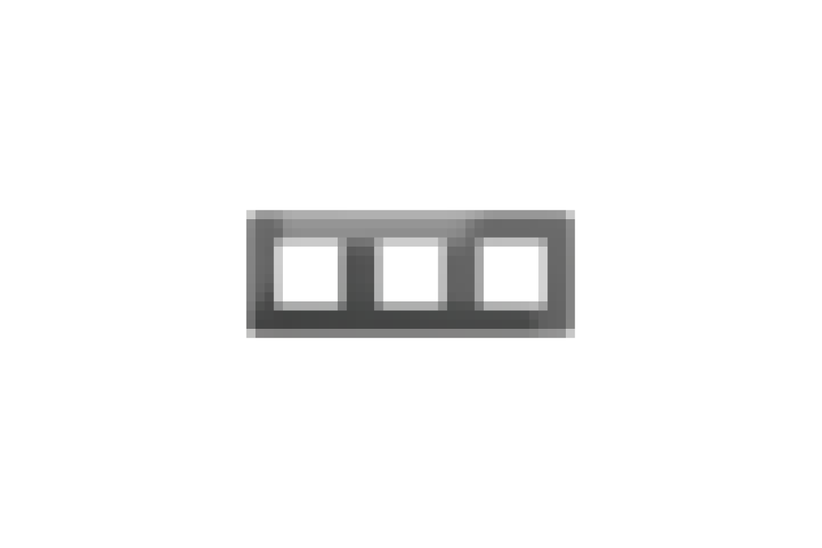 Рамка 3-постова Unica New, Нікель/антрацит (NU280653)