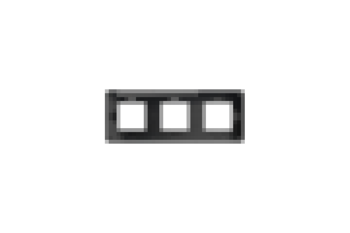 Рамка 3-постова Unica New, Нікель/антрацит (NU280653)