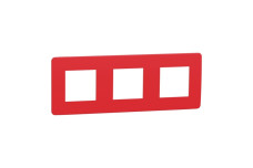 Рамка 3-постова Unica New, Червона/білий (NU280613)