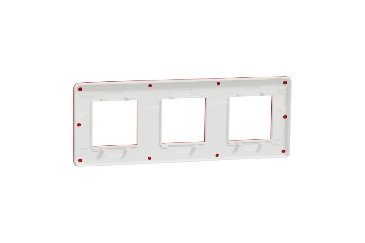 Рамка 3-постова Unica New, Червона/білий (NU280613)