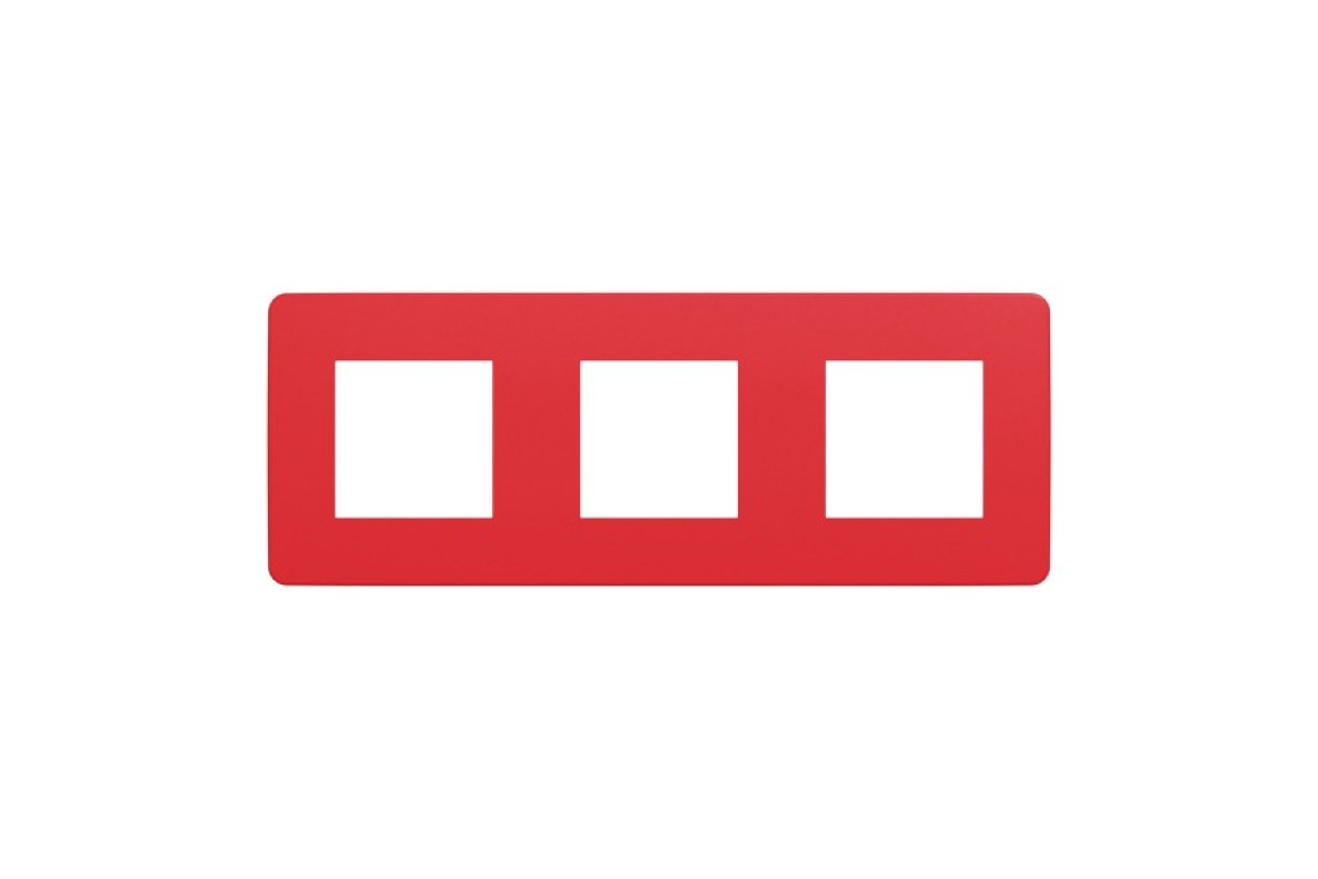 Рамка 3-постова Unica New, Червона/білий (NU280613)