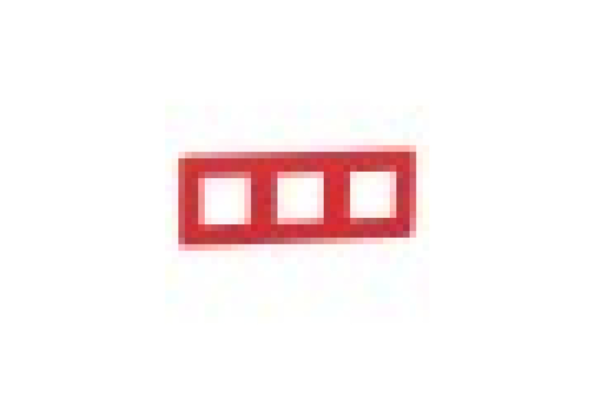 Рамка 3-постова Unica New, Червона/білий (NU280613)