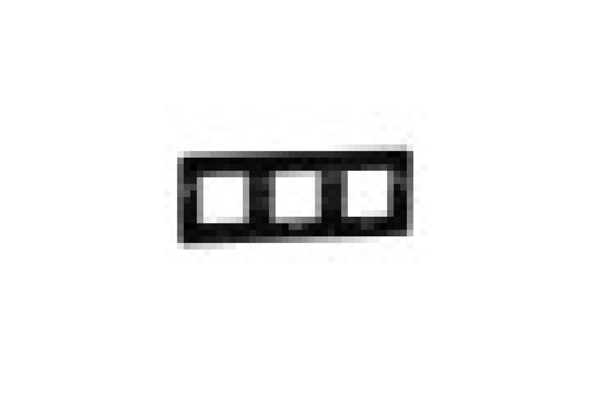 Рамка 3-постова Unica New, Шоколад/антрацит (NU280617)