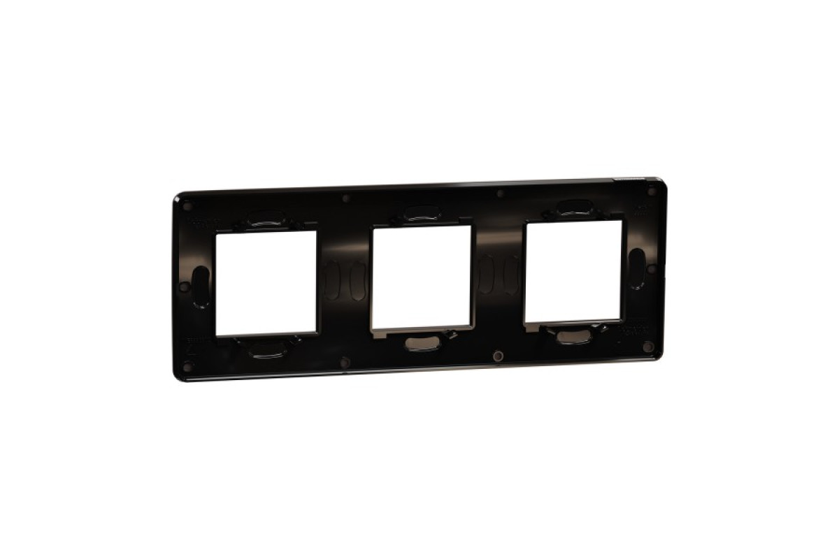 Рамка 3-постова Unica New, Шоколад/антрацит (NU280617)